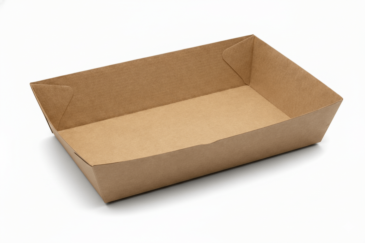 Hard Corrugated Kraft Open Tray 5#, 100pcs