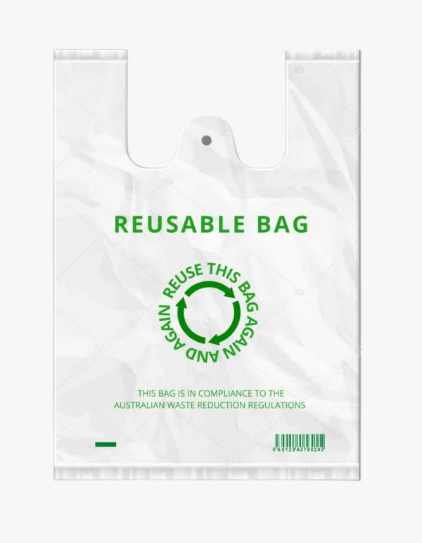 Reusable Plastic Carry Medium Bags- 1 Carton (9kg)