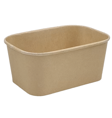 Brown Kraft 1000ml Rectangular Container