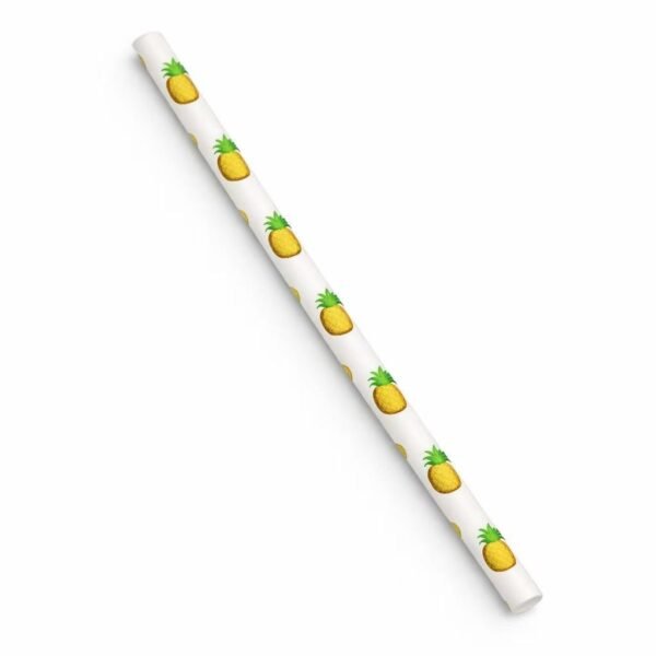 Regular Paper Straws - Pineapple 6 x 197mm-3000pcs