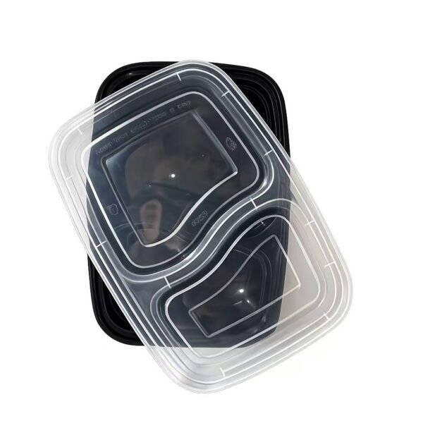 Bento Box 2 Compartment base & Lids  - 1 Carton (150 sets)