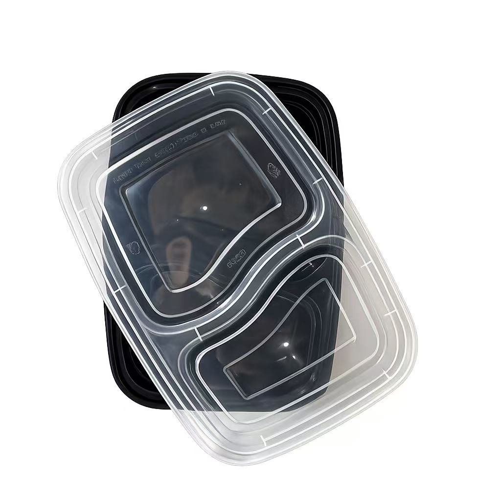 Bento Box 2 Compartment base & Lids - 1 Carton (150 sets)